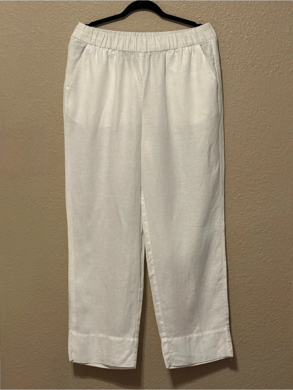 Everlane Easy pant white linen pull On wide leg